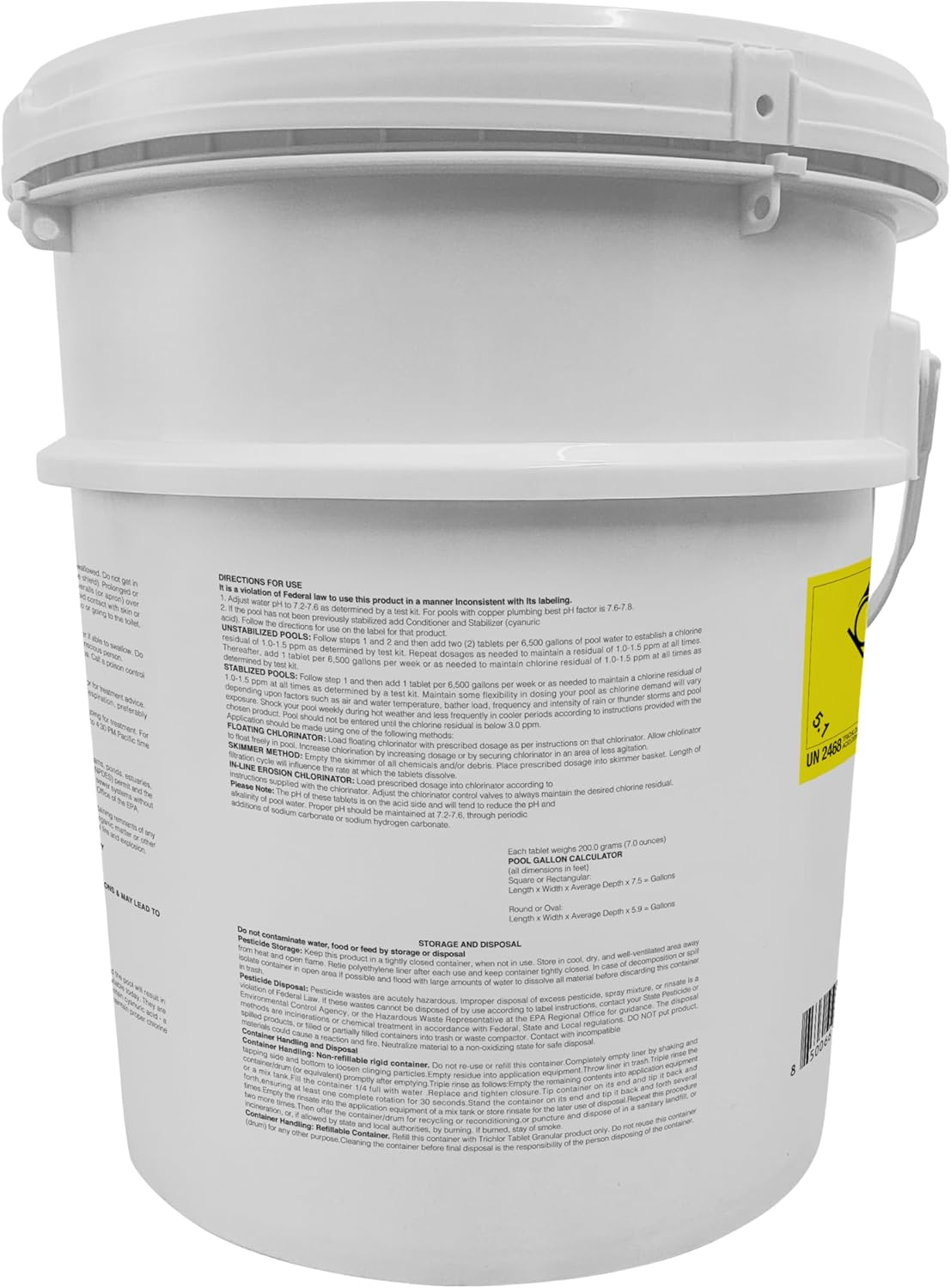 PROFELIZ Chlorine Tablets 3 Inch for Swimming Pools, Kills Bacteria and Stops Algae, Slow Dissolving,Exclusive Protective Packaging,Pool Chlorine Tablets,40lbs - Image 5