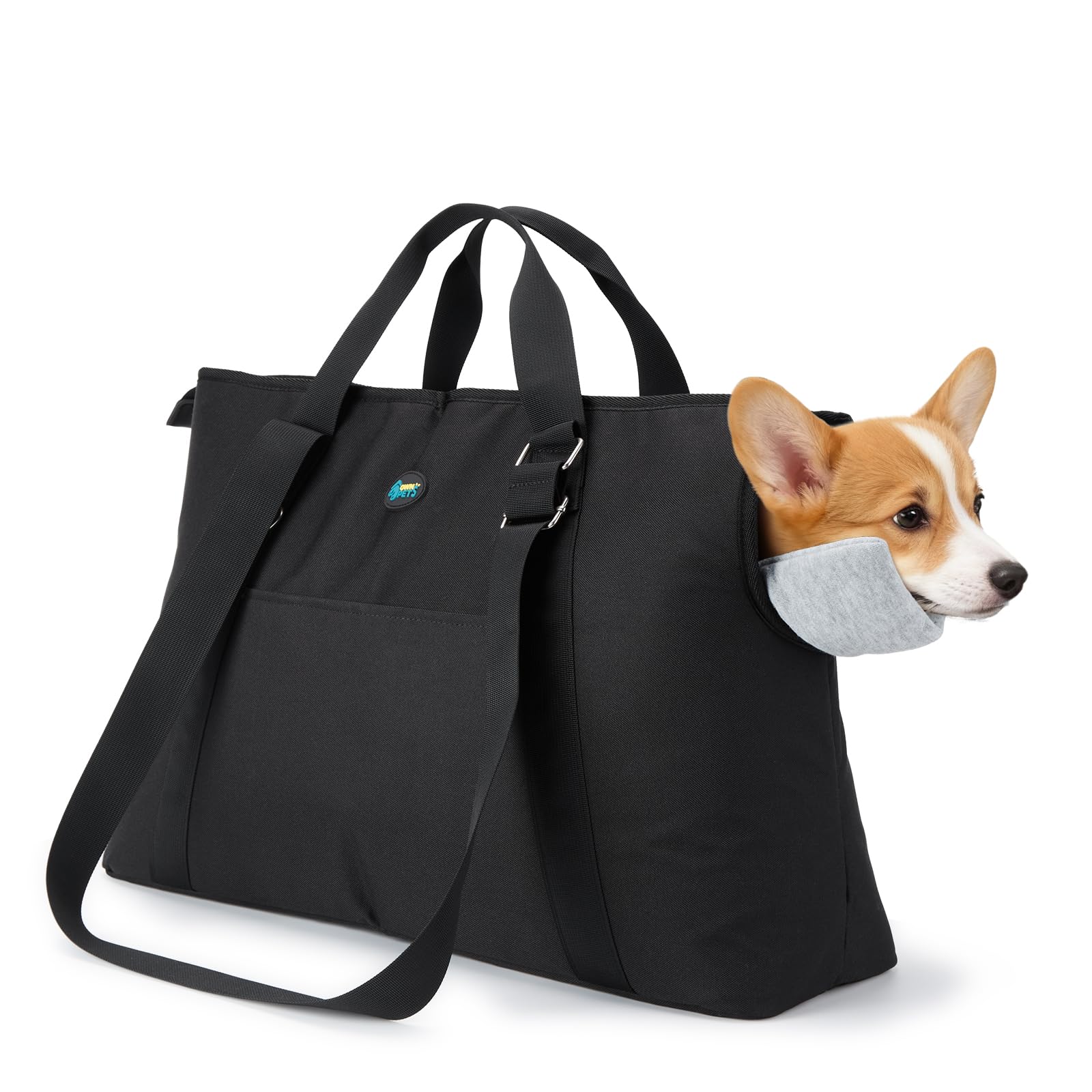 Ownpets Große Hundetragetasche, Träger mit Taschen für Mittelgroße Welpen, Flugzeuggenehmigt, Passt für bis zu 10 kg, Katzen- & Hundetragtasche, Hände-freie Haustier-Tragtasche für Frauen
