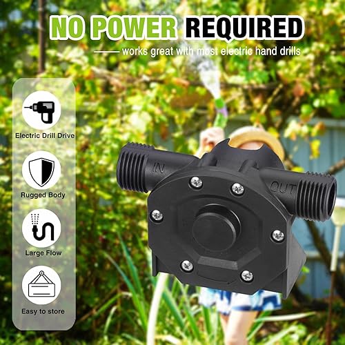 Miniatura 2 de Mini kit de bomba de taladro de transferencia de agua manual con manguera de agua y manguera de aceite para transferencia de líquidos de aceite de