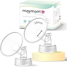 Maymom 18mm Wide Neck Pump Part Compatible with Spectra S1/S2 Pumps; Incl Wide Mouth Flange; Not Original Spectra Flange; Replaces Shield; Compatible with Motif Luna Pumps