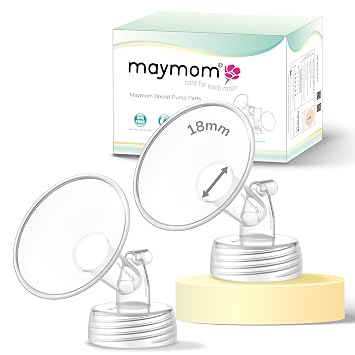 Maymom 18mm Wide Neck Pump Part Compatible with Spectra S1/S2 Pumps; Incl Wide Mouth Flange; Not Original Spectra Flange; Replaces Shield; Compatible with Motif Luna Pumps