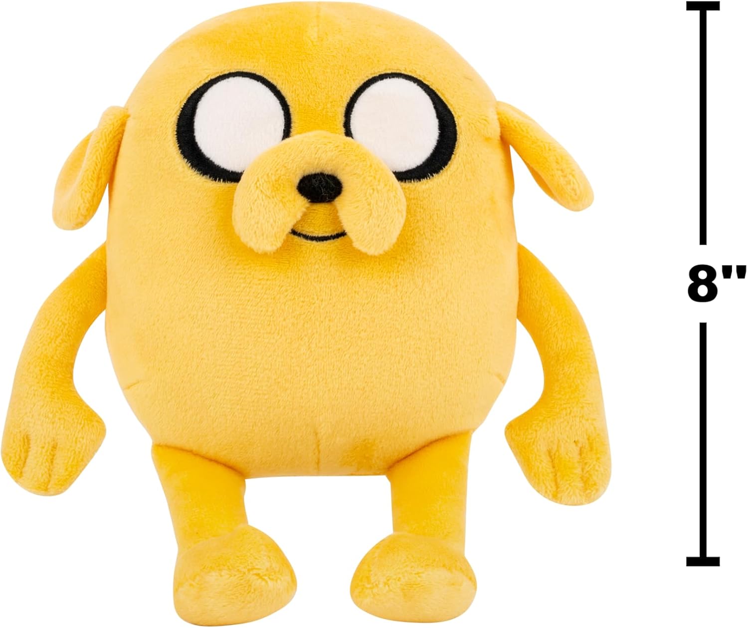 Jazwares Warner Bros. Discovery 8-Inch Jake The Dog Plush from Adventure Time - Super-Soft and Huggable Plush Toy - Official Licensed - for All Ages