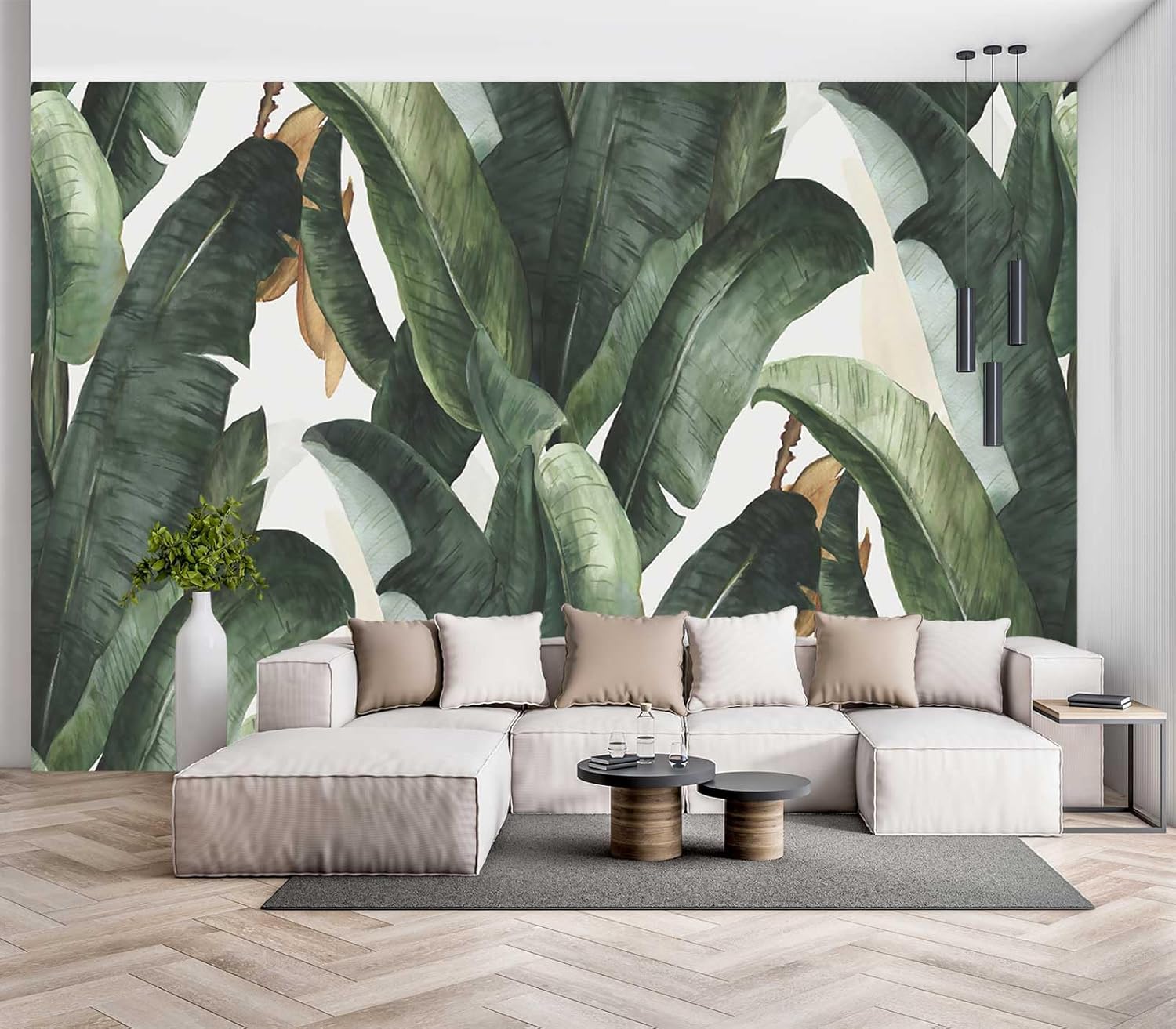 Cliouar-Green Plants, Agave wall Mural wallpaper-103 x 69"(Not Peel and Stick)