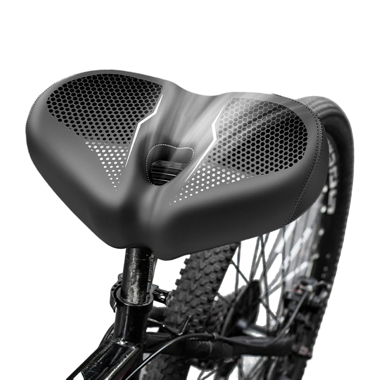 Sella per bicicletta da uomo, traspirante, ammortizzante, antiscivolo, per donne e ragazzi, per bici da touring, per cruiser, ragazzi e fitness