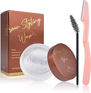UIIOPJIOM Clear Eyebrow Gel, Eyebrow Shaping Wax for Brow Lift, Eyebrow Soap Kit with Eyebrow Brush Eyebrow Razor,Waterproof Long Lasting 3D Brow Styling Wax Set