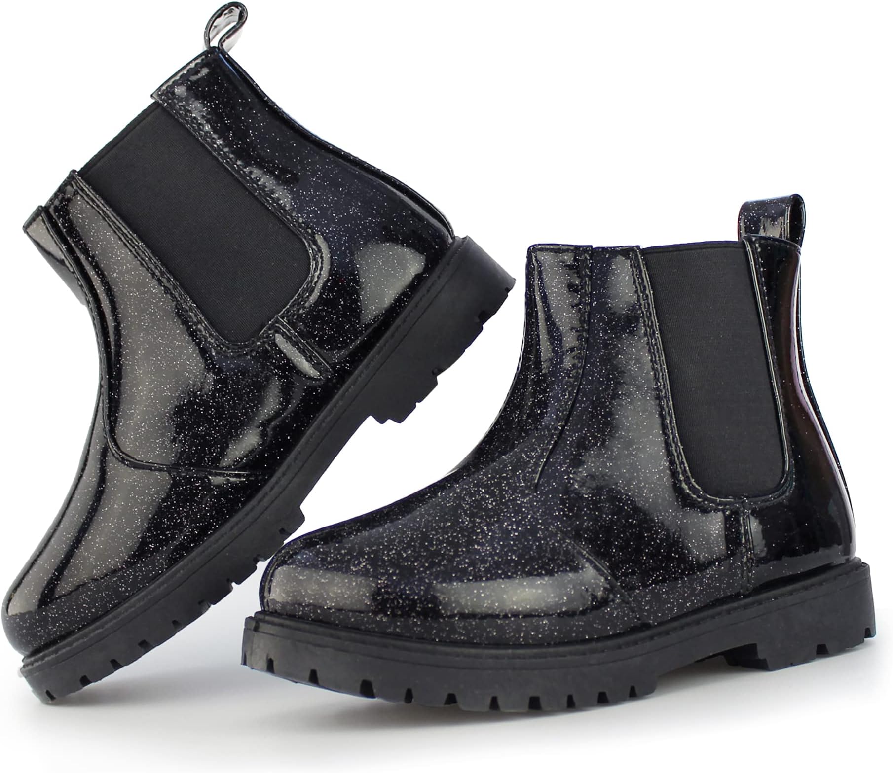 Tobfis Girl's Fashion Glitter Chelsea Boot Ankle Boots(Toddler/Little Kid/Big Kid)