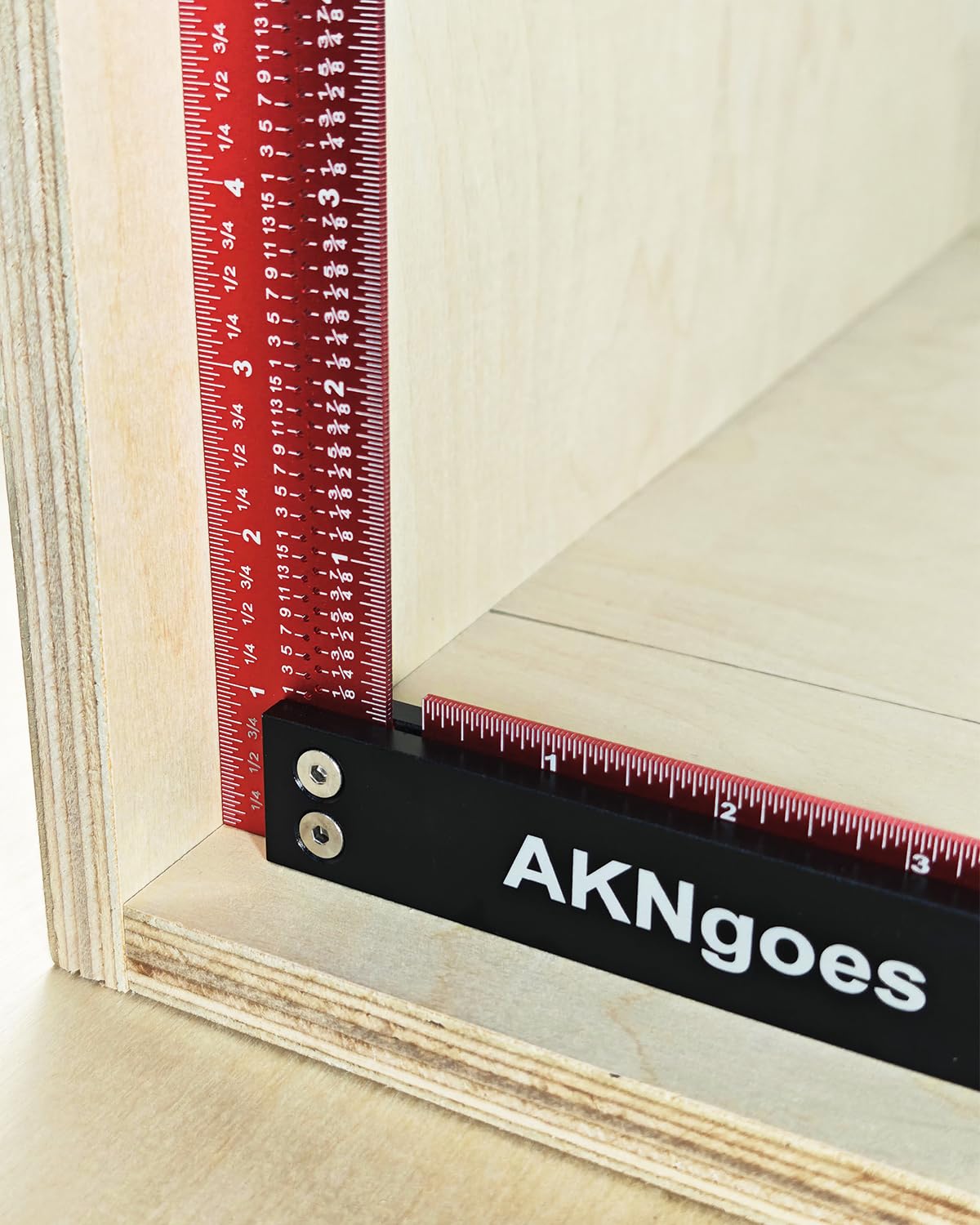 AKNgos精密木工スクエア定規 測定とマーキング用 サポートリップ付きスクエア定規 自立式 クイック測定 プロの大工用フレーミング