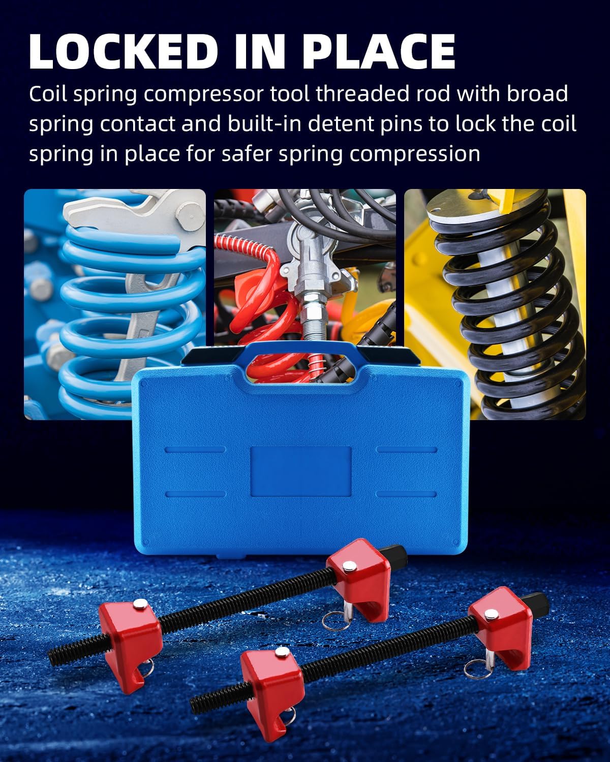 8MILELAKE Strut Spring Compressor Tool Set, 2Pcs Coil Spring Compressor Tool
