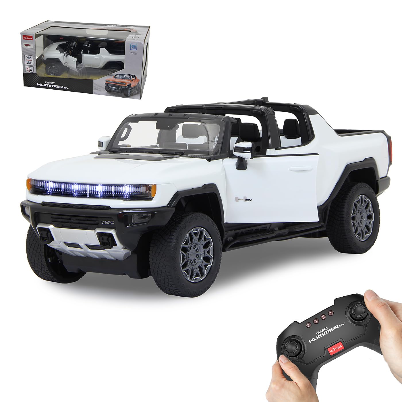 JAMARA Hummer EV 1:16 2.4GHz Manual Door - 2 Gears, Crab Walk (Crab Walk), 4WD Steering, LED Light, RC Car