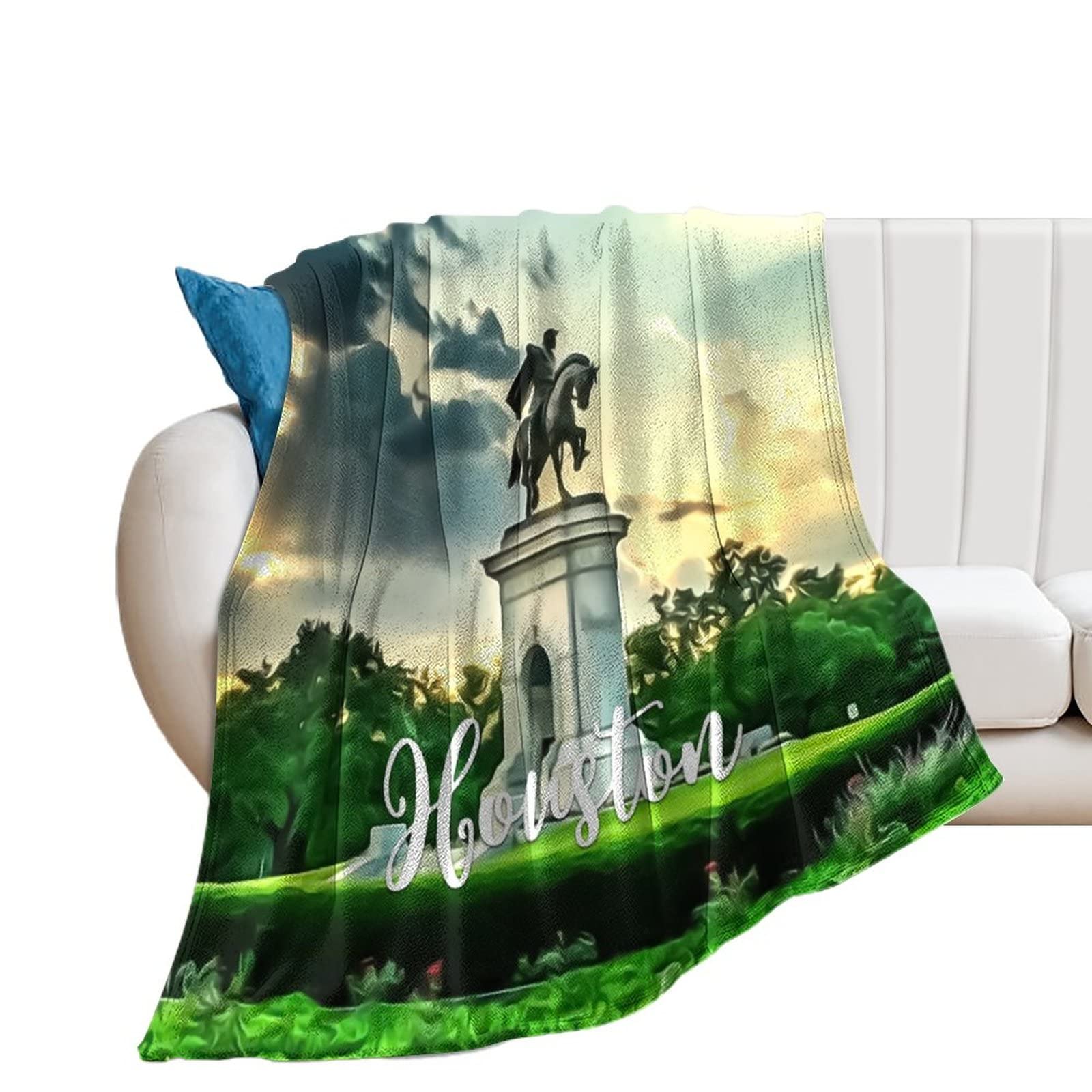 Couverture en microfibre Houston au fini flanelle premium