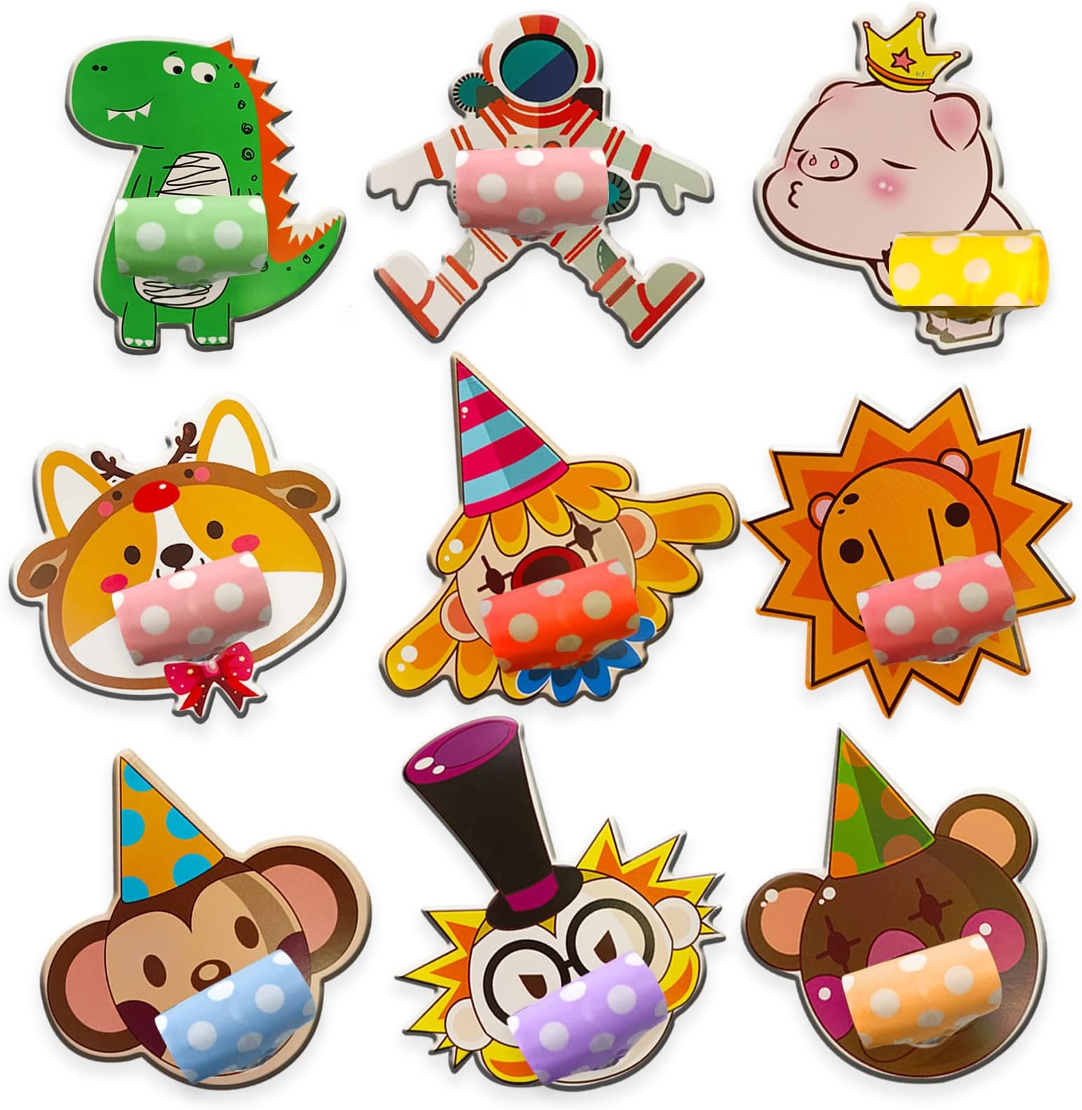 Party blowers,Colorful Noise makers,Funny Party Favors Paper Blowouts Whistles For Brithday,New Years，Random,SZ
