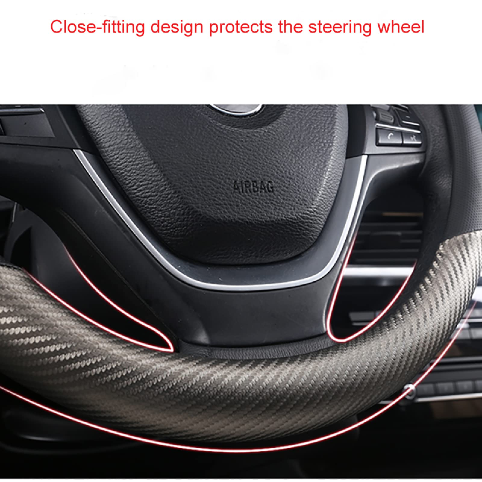 Auto Stuurhoes, voor Volvo S40 S60 S80 S90 XC40 XC60 XC90 C30 C70 V40 V60 V90 Anti Slip Stuurhoes Beschermhoezen Accessoires, Stuurhoes beschermhoes,C