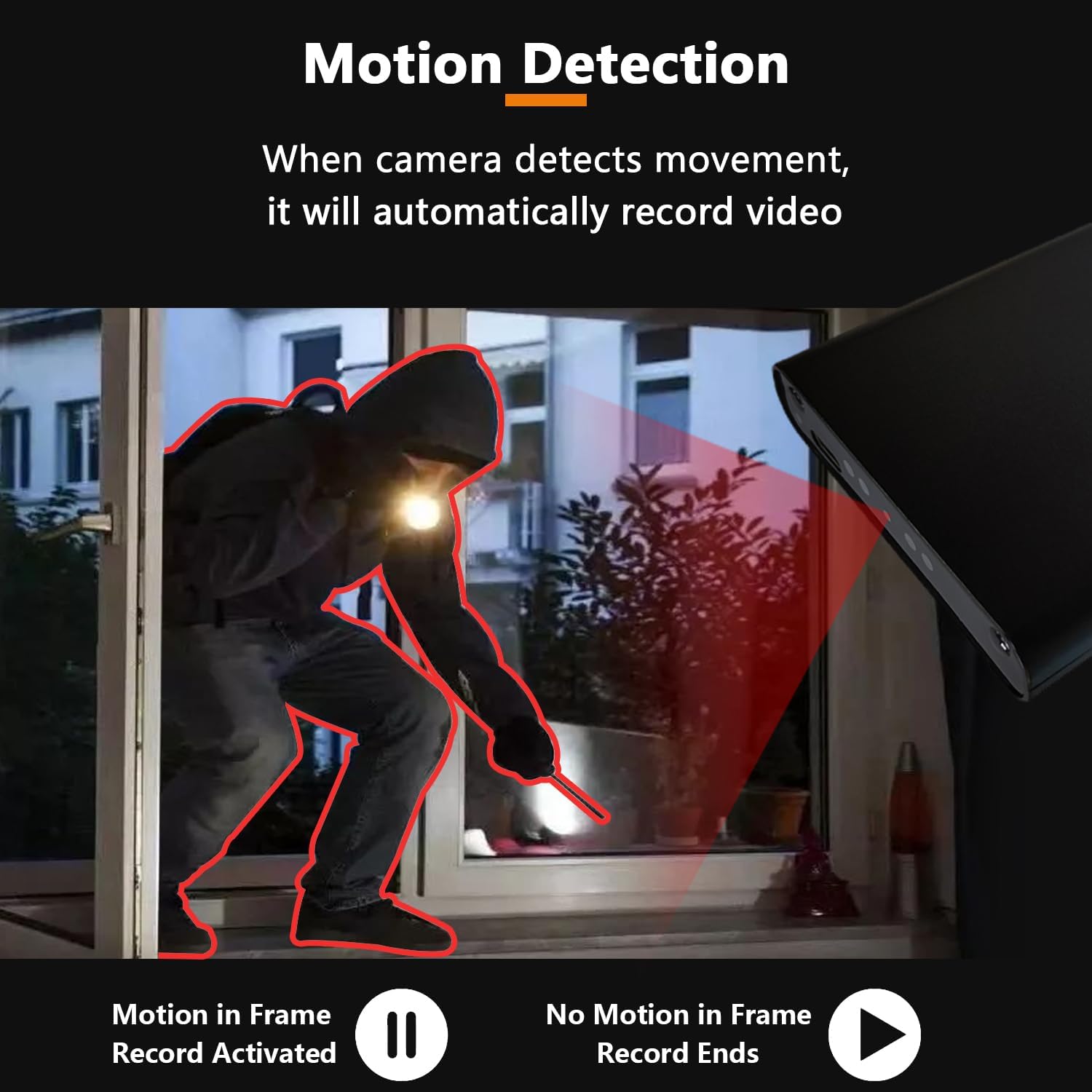 Portable Camera, Mini Camera, Home Security Cameras, 1080P, 10000 Capacity Dual-Purpose: Power Supply/Record Cameras, with Night Vision, Motion Detection, Loop Record, Gravity Sensor