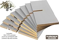 Vista 2 de Greenco Criss Cross Intersecting - Estantes flotantes para montar en pared.