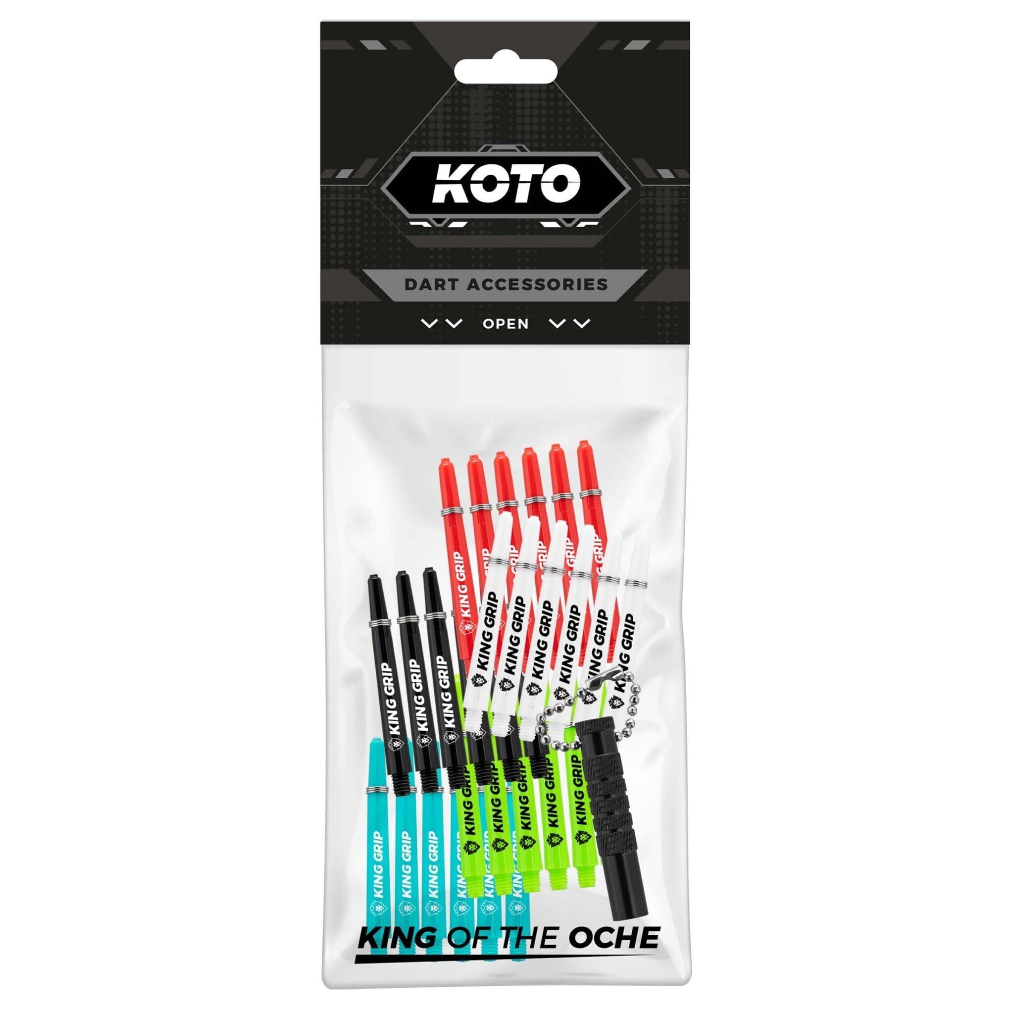 KOTO darts Shafts Collection Medium, 30 Shafts & Practical Shaft Remover, Nylon Shafts Red, Black, Blue, White, Green - Image 2