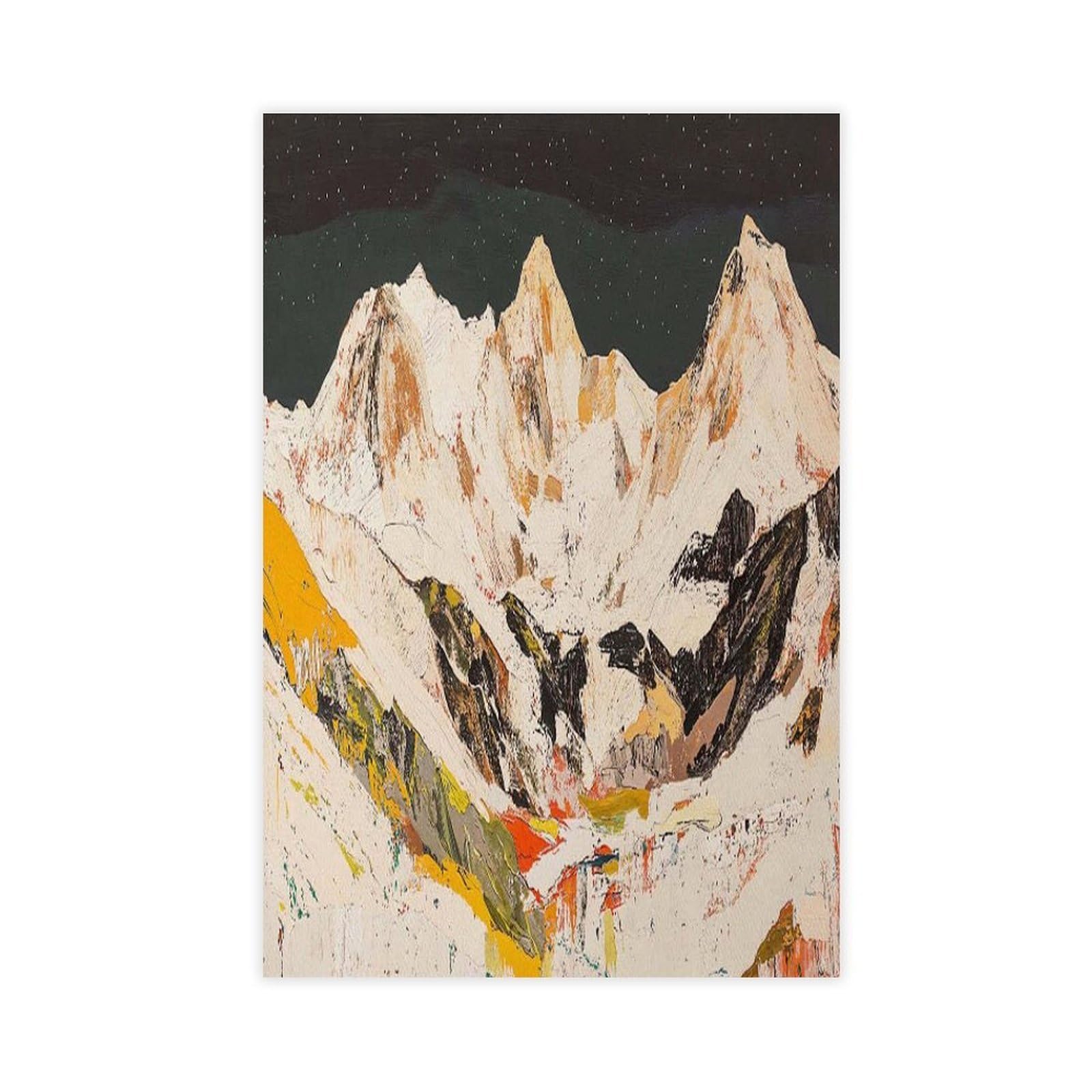 Bareronor Abstract Mountain Poster Canvas Poster Bedroom Decor Landscape Office Room Decor Gift 20" L X 30" W
