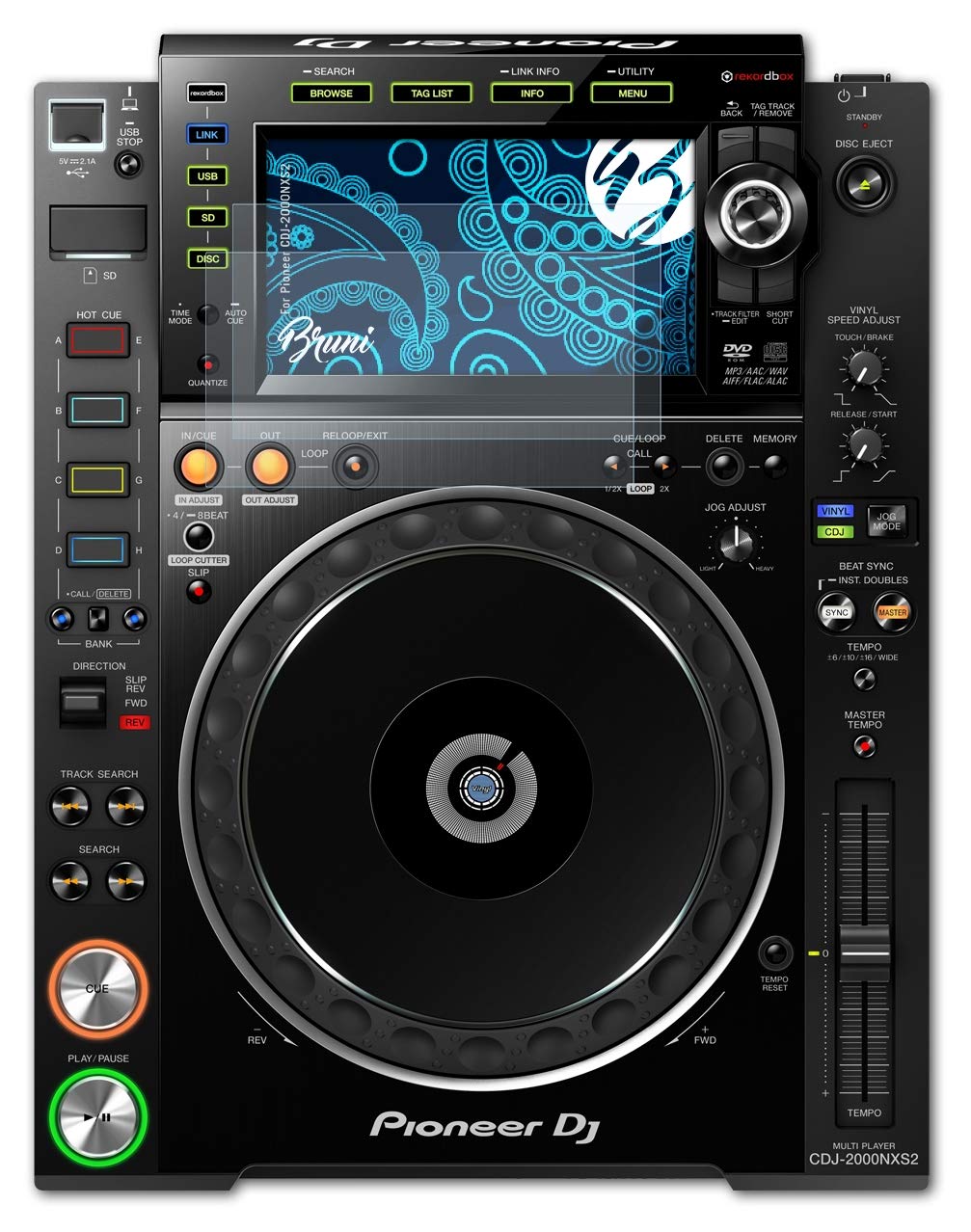 Screen Protector compatible with Pioneer CDJ-2000NXS2 Protector Film, crystal clear Protective Film (2X)