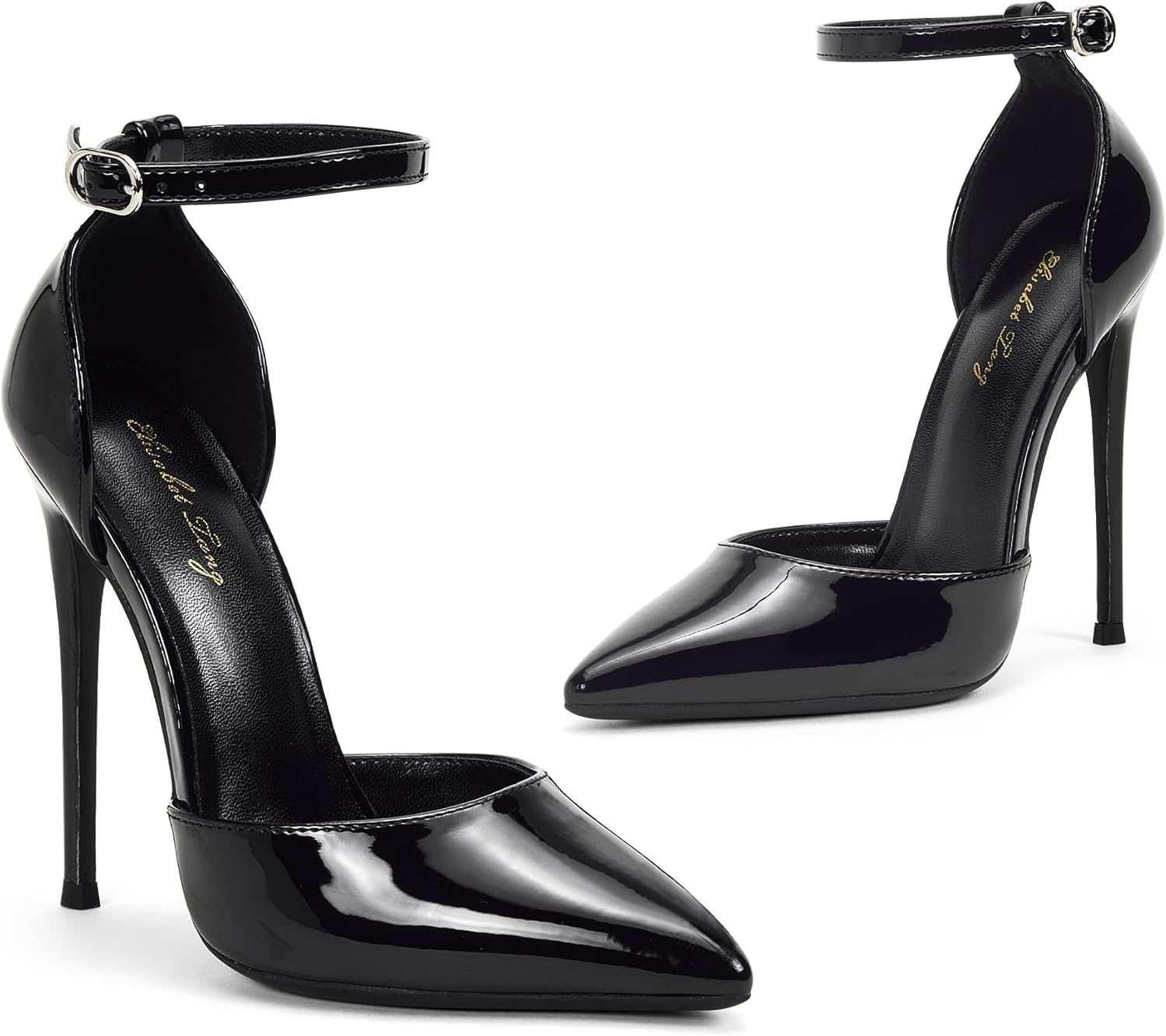 Elisabet Tang High Heels, Women Pumps D'Orsay Ankle Strap Pointed Toe Stiletto Heels Party Wedding Shoes - Image 4