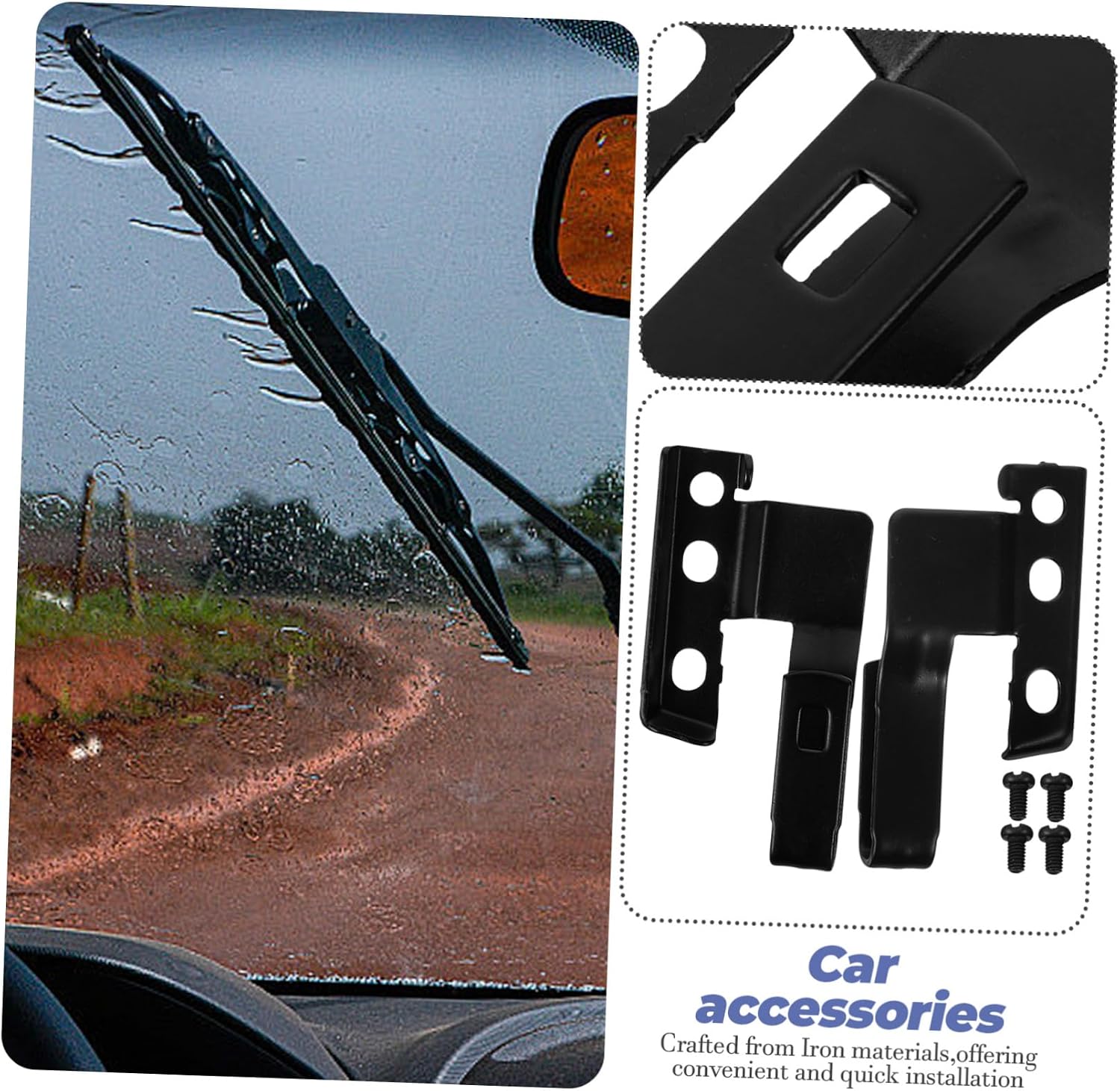 2pcs Windshield Wiper Arm Adapter Kit Construction Easy Install for Car Wiper Replacement