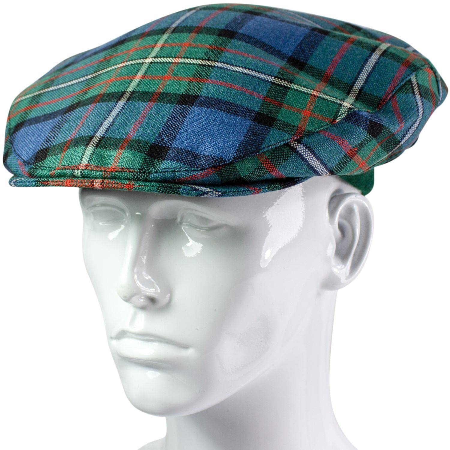 I LUV LTD Diseño de Tartán Gorras Planas Ferguson Ancient Tartan Hombres y Mujeres Talla única Banda Elástica Ajuste Cómodo Hecho Escocés