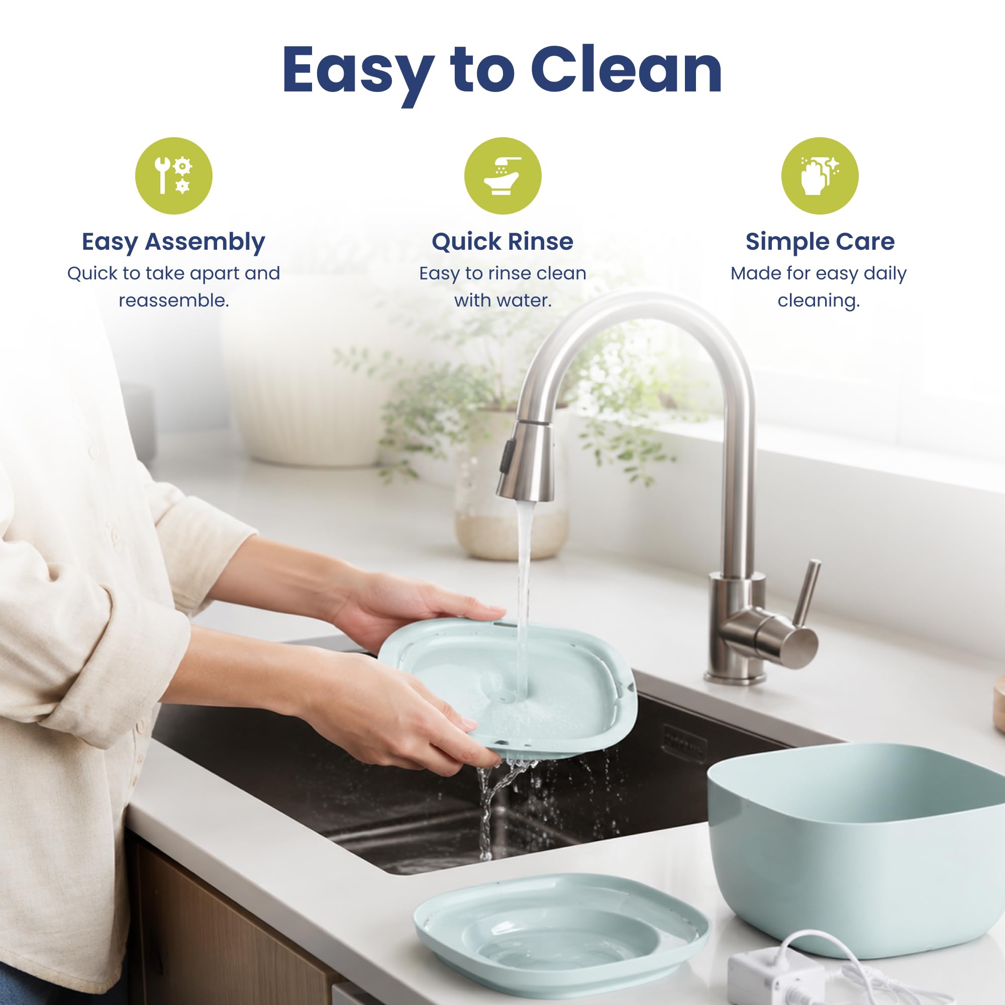 PawsPik PURE-01 Fuente de agua automática para mascotas, dispensador de agua filtrada para gatos y perros pequeños, gran capacidad, diseño de agua fluida para una hidratación saludable