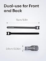 Vista 2 de CableCreation 100 bridas de sujeción reutilizables, bridas ajustables de primera calidad de 6 pulgadas, correas de nailon para organizar cables