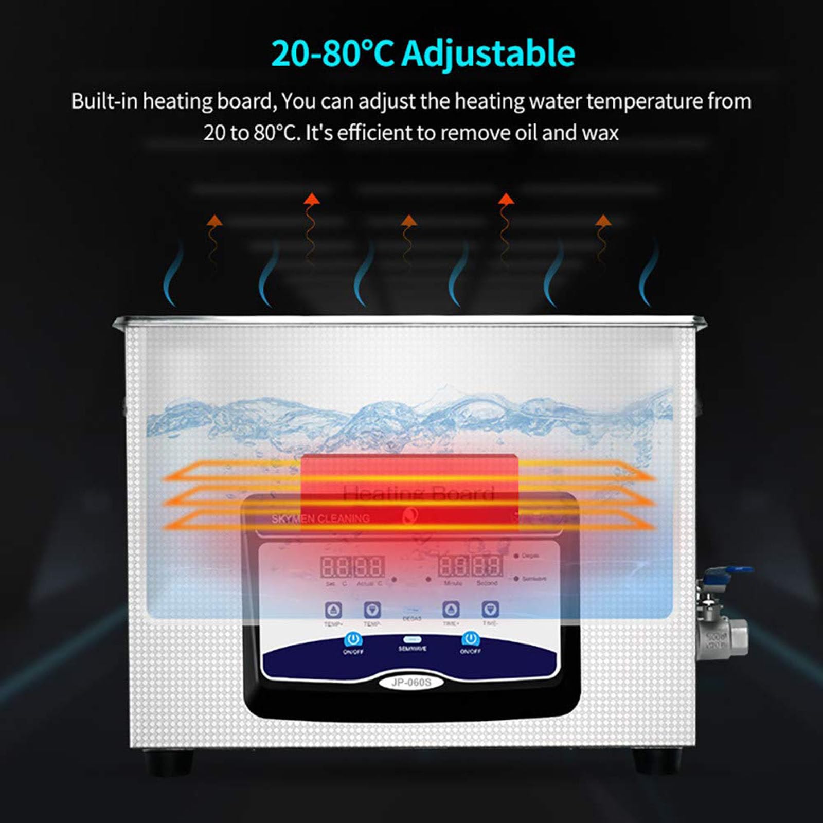 Herramientas eléctricas Herramientas de Metal Limpieza por ultrasonidos 3,2L - 30L Baño Limpiador Motor Limpieza de Motores Laboratorio Piezas de automóvil Ferretería Pieza de trab