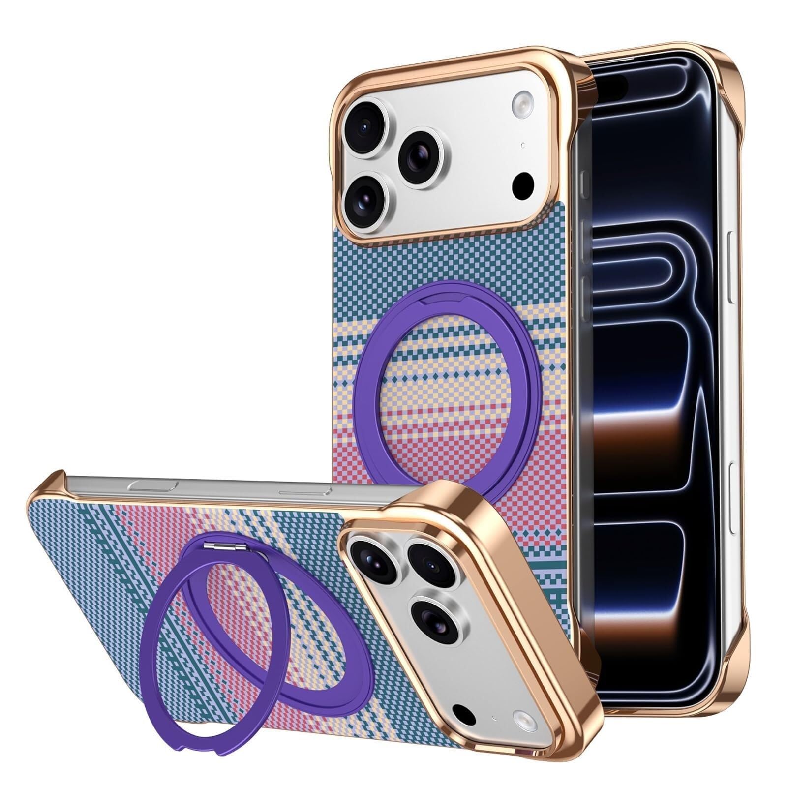 Generico Custodia Per IPhone 17 Pro Max/17 Pro/17, Supporto Ad Anello Magnetico Custodia