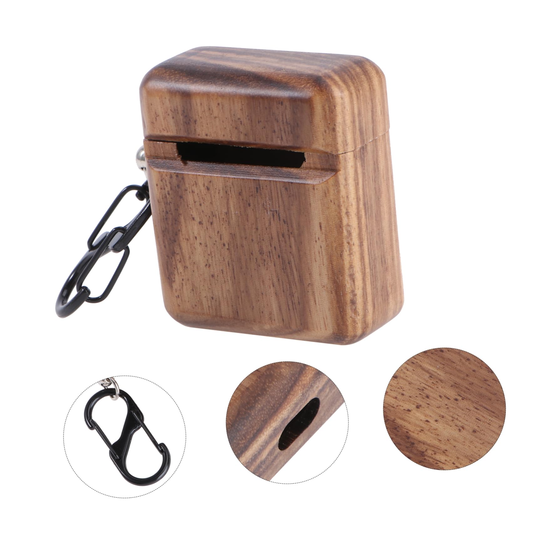 UKCOCO 2 Piezas Protector de Auriculares Carcasa de protección para Auriculares inalámbricos Estuche de Almacenamiento para Auriculares inalámbricos Caso Caja de Auriculares de Madera