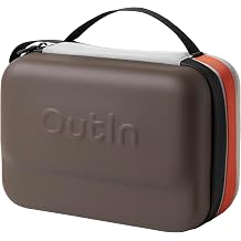 OutIn EVA Protective Case Plus,Dual-Device Compatible Hard Shell Travel Bag,Waterproof&Dirt-Resistant Outdoor Organizer Case with Securing Straps,Compatible with OutIn Nano,Mino,Fino Maple Brown