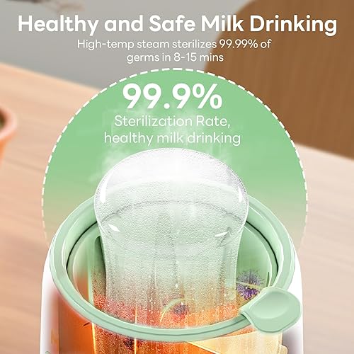 Miniatura 7 de Calentador de biberones rápido 8 en 1 para leche materna y fórmula, calentador de leche con control preciso de temperatura y apagado automático,