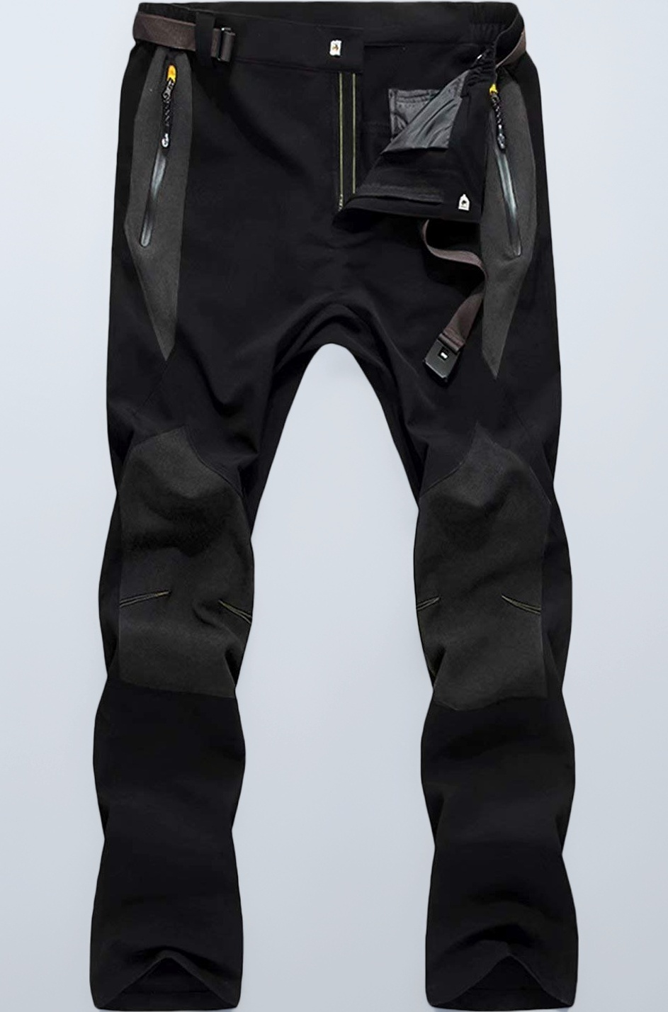 Men's Hiking Pants Quick-Dry Water Resistant Reinforced Knee 4 Zip Pockets Outdoor Work Pants