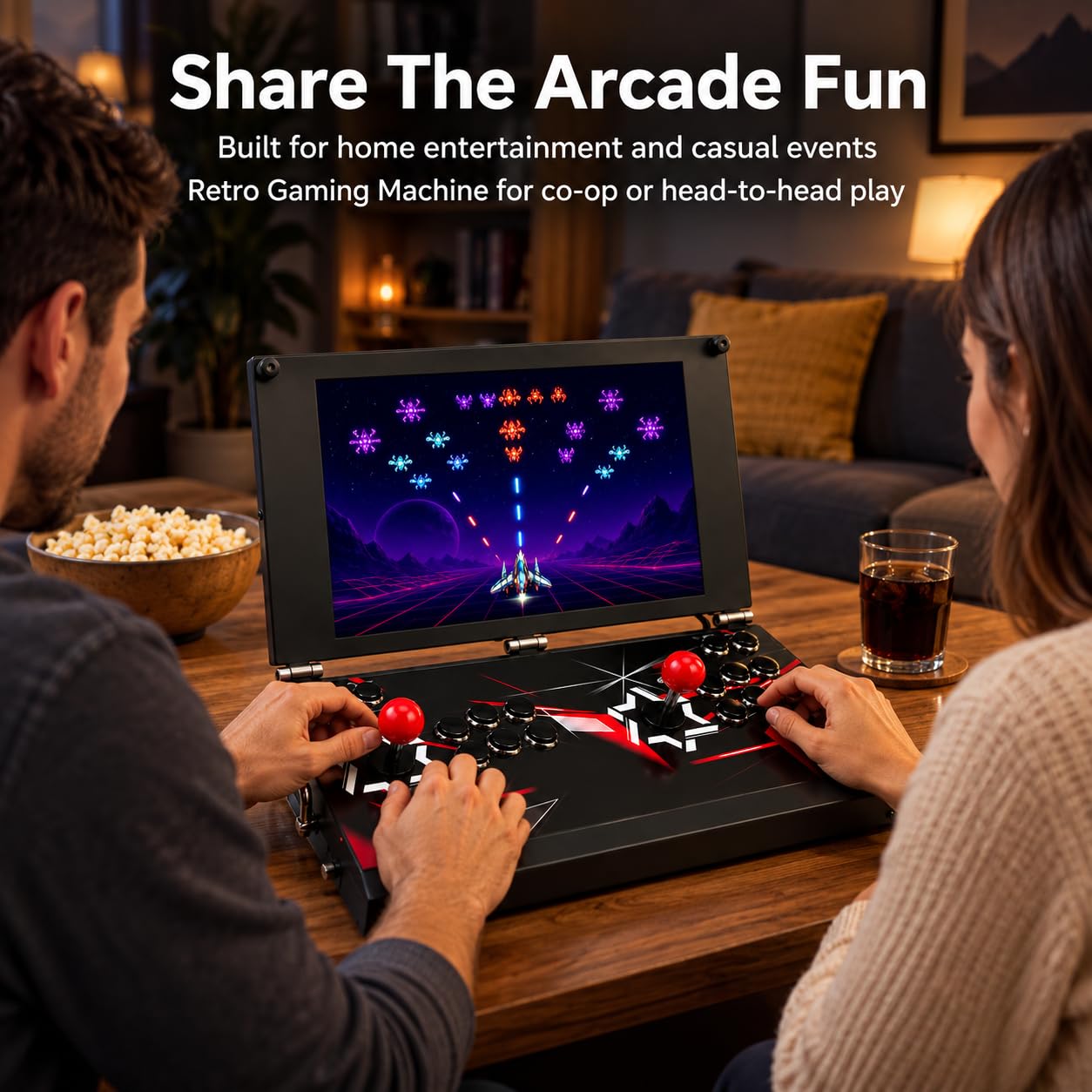 Console di Giochi Arcade Portatile, 26.800 Giochi, Schermo HD da 17,5