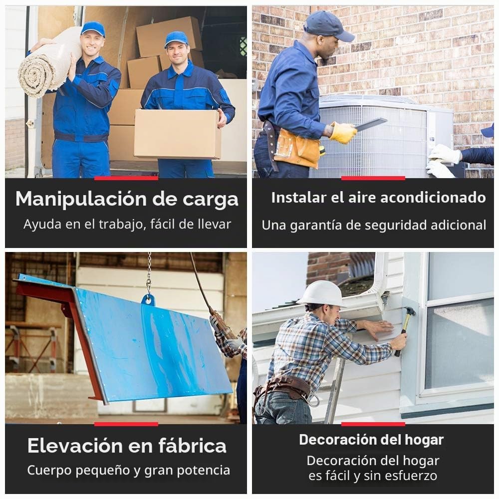 Anbull Cabrestante eléctrico PA800, Polipasto Eléctrico, de 400 kg hasta 800 kg, 220 V/1450 W, mando a distancia de 12 m