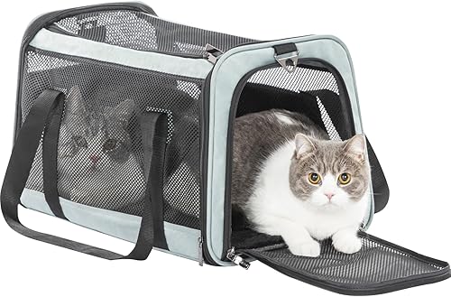 Miniatura 25 de Petsfit Transportador para perros pequeños, ligero, portátil, suave, para gatos grandes y medianos, malla transpirable de 5 lados, a prueba de fugas