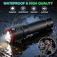 Vista 6 de 6Pack Rechargeable Flashlights High Lumens, Small Flashlight Powerful, Mini LED Flashlight Rechargeable, Handheld Tactical Flash Light, Super Bright