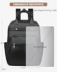 MASINTOR Leather Laptop Backpack for Women, Stylish Computer Backpack College Business Work Shoulder Bags Work and Travel