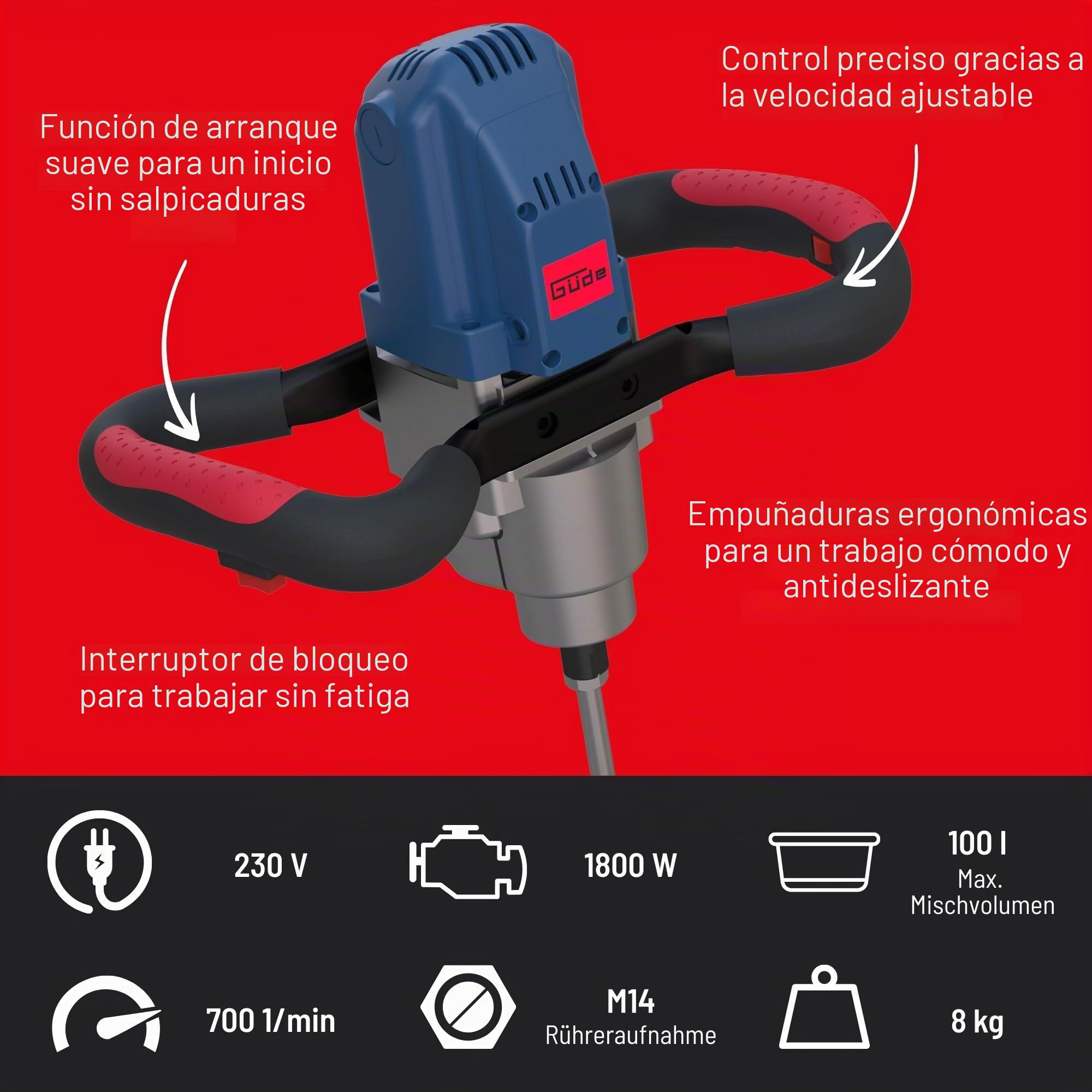 Güde 58048 - Mezclador (140mm)