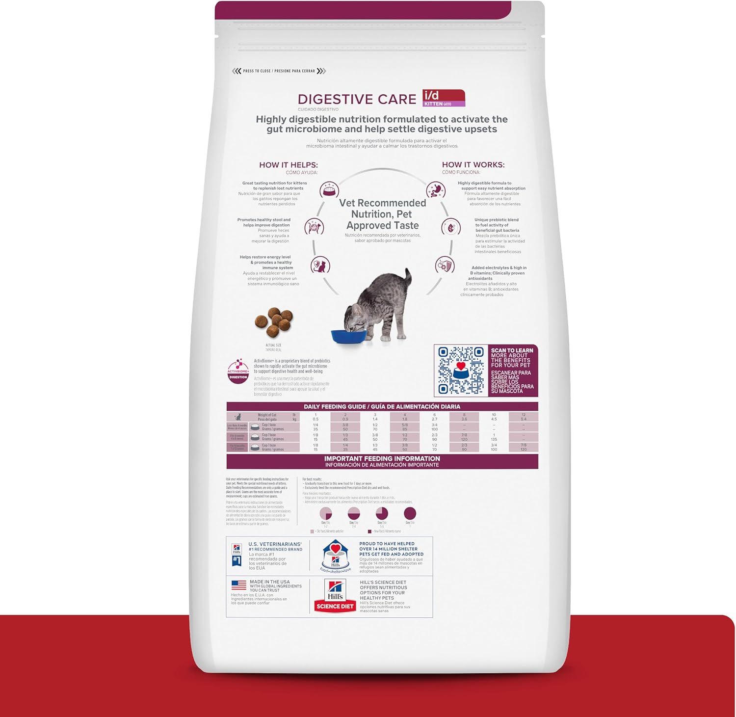 Hill's Prescription Diet i/d Dry Kitten Food 4 lb Bag