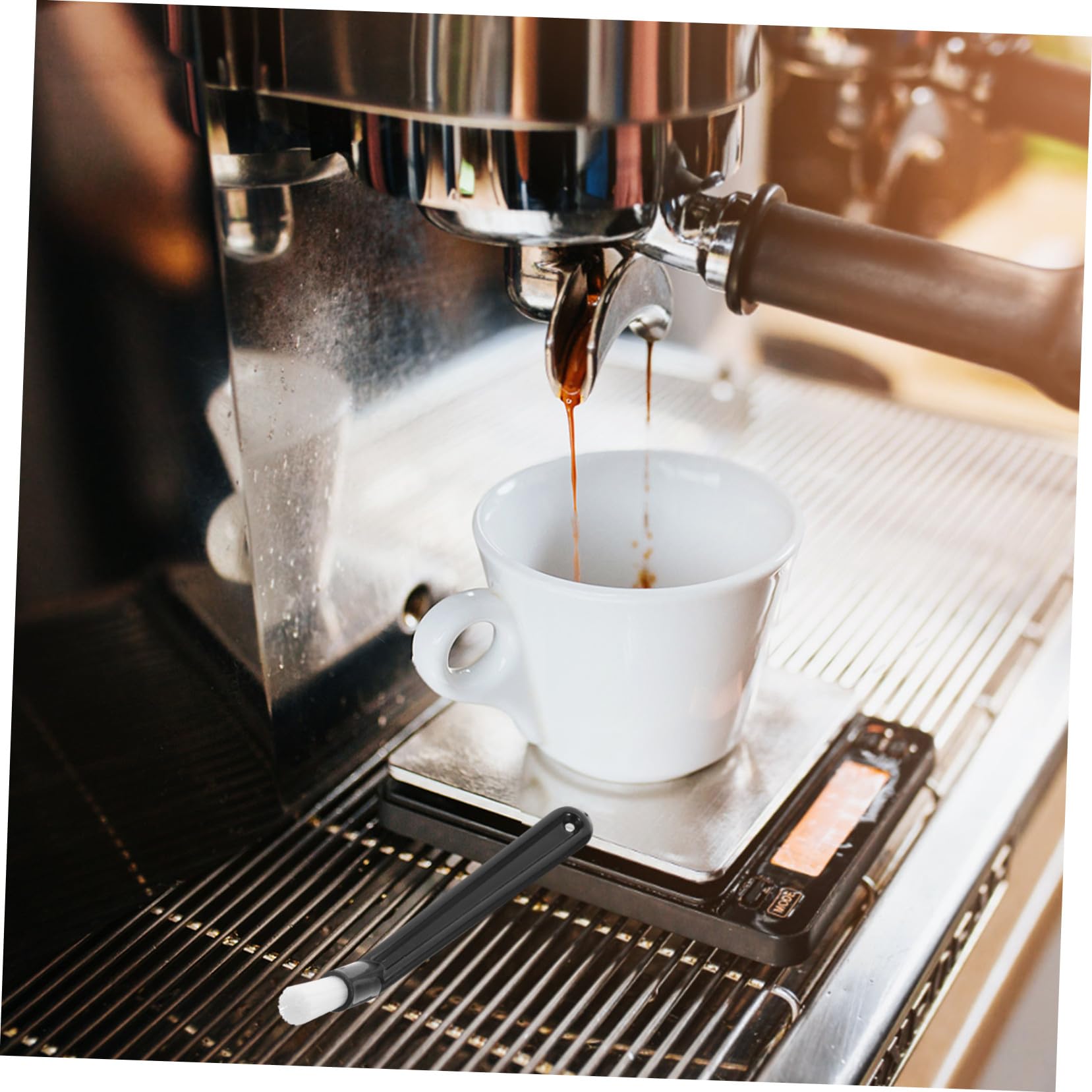 10 Cepillos De Limpieza Para Cafetera Accesorios Para Molinillos De Café De Nailon Color Negro