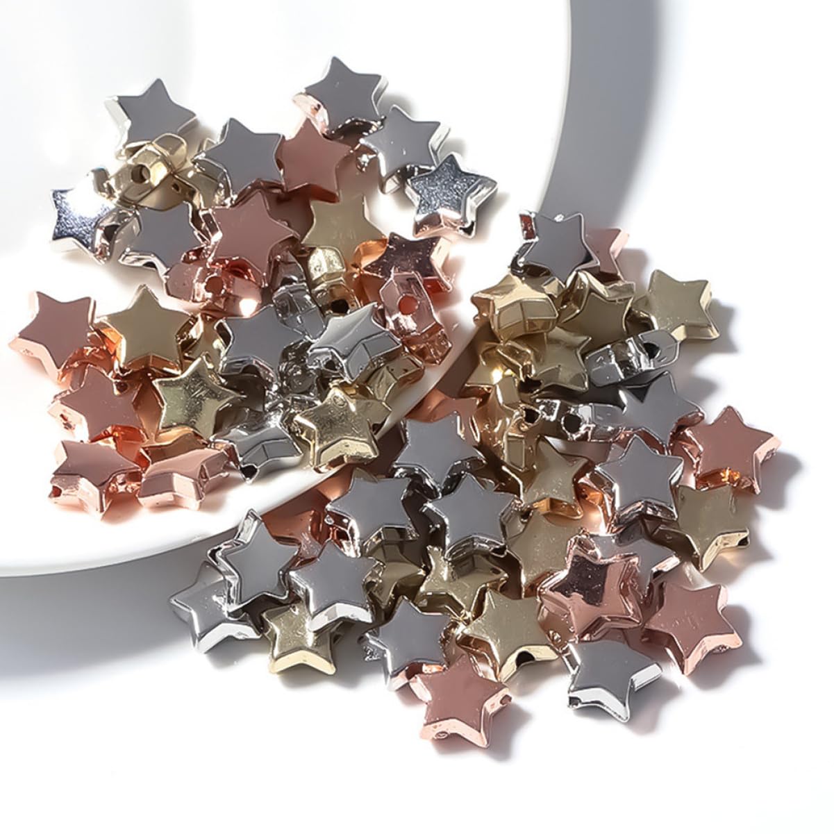 jojofuny 5 Set Perline Forma Stella Per Bigiotteria Distanziatori Per Creazione Collane E Bracciali Design E Leggere E Resistenti Alla Fading 300 Pezzi*5