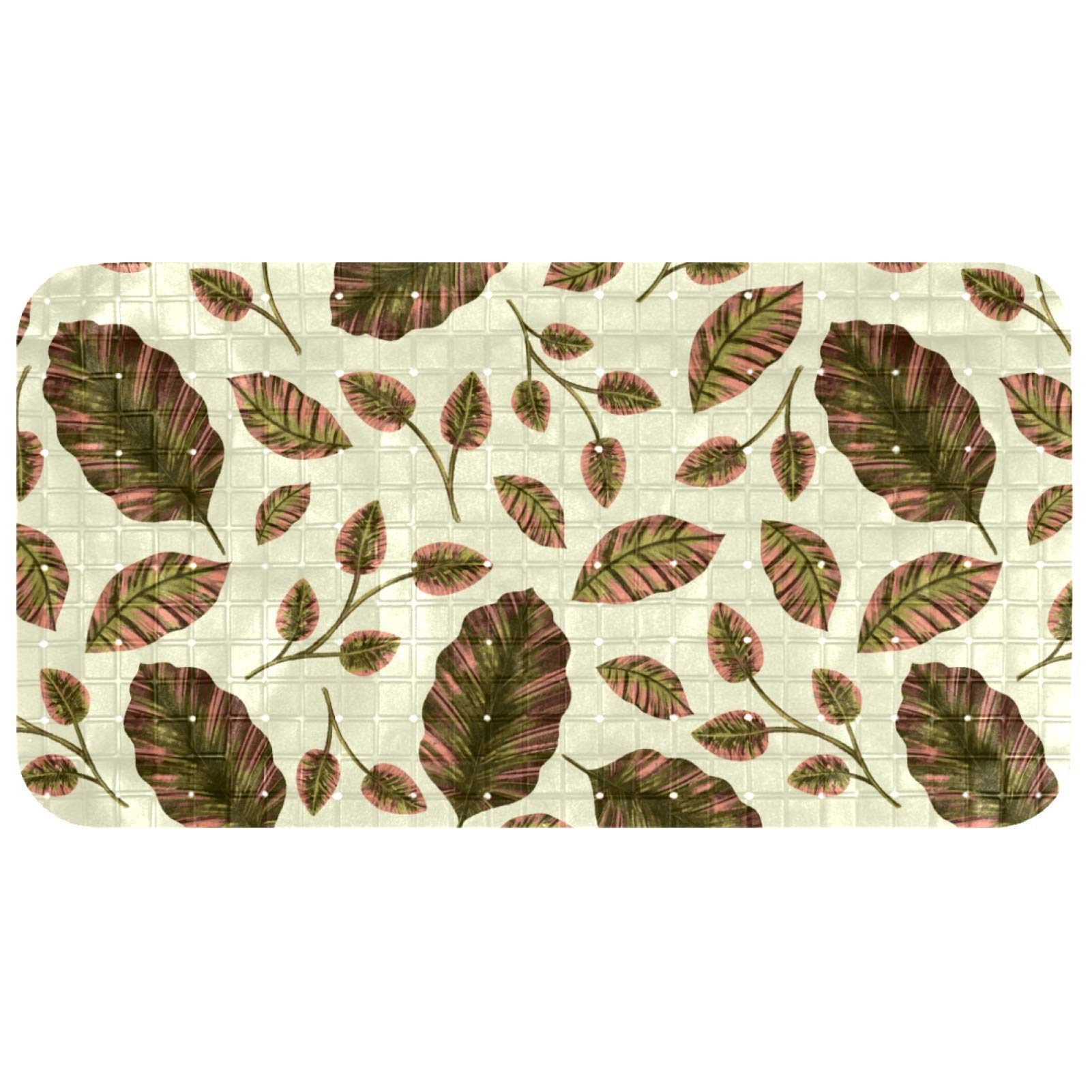 Alfombrilla de baño Bennigiry sin látex ni BPA, tapete floral seguro para el hogar
