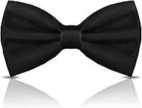 WOXVM Men's Pre-Tied Satin Bow Tie - Solid Color Adjustable Neck Formal Tuxedo Bowtie for Wedding Party Tuxedo