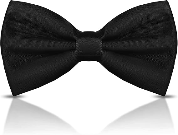 WOXVM Men's Bow Ties Solid Color Pre-Tied Bow Tie Satin Formal Tuxedo Bowtie Adjustable Neck Bowtie for Men Wedding Party