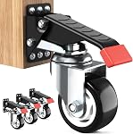 SPACEKEEPER Workbench Casters kit 660 Lbs - 4 Heavy Duty Retractable Caster Designed for Workbenches Machinery & Tables