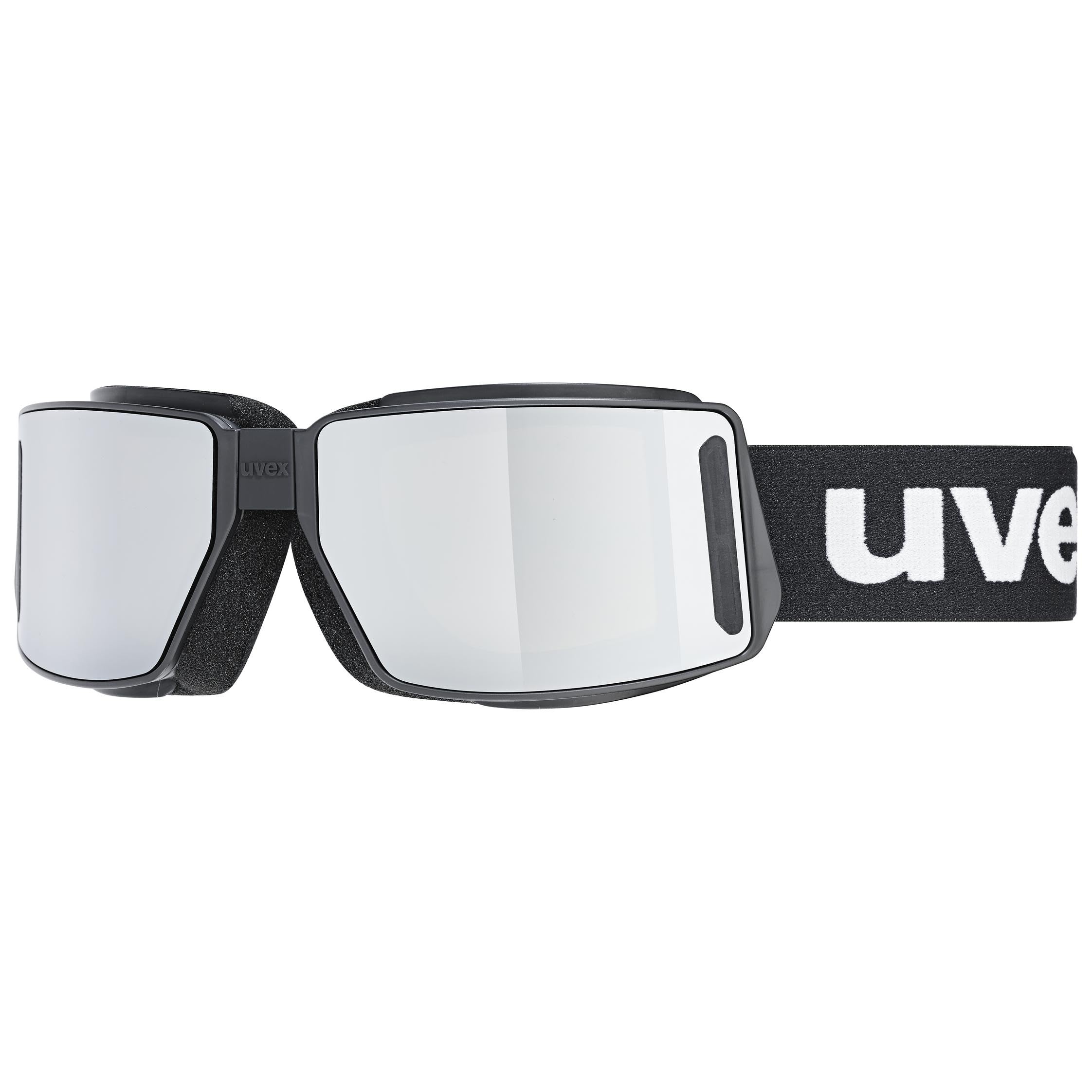 Uvex mtn tour - sports glasses for adults - anti-fog technology - contrast enhancing - black matt/mir.silver - one size