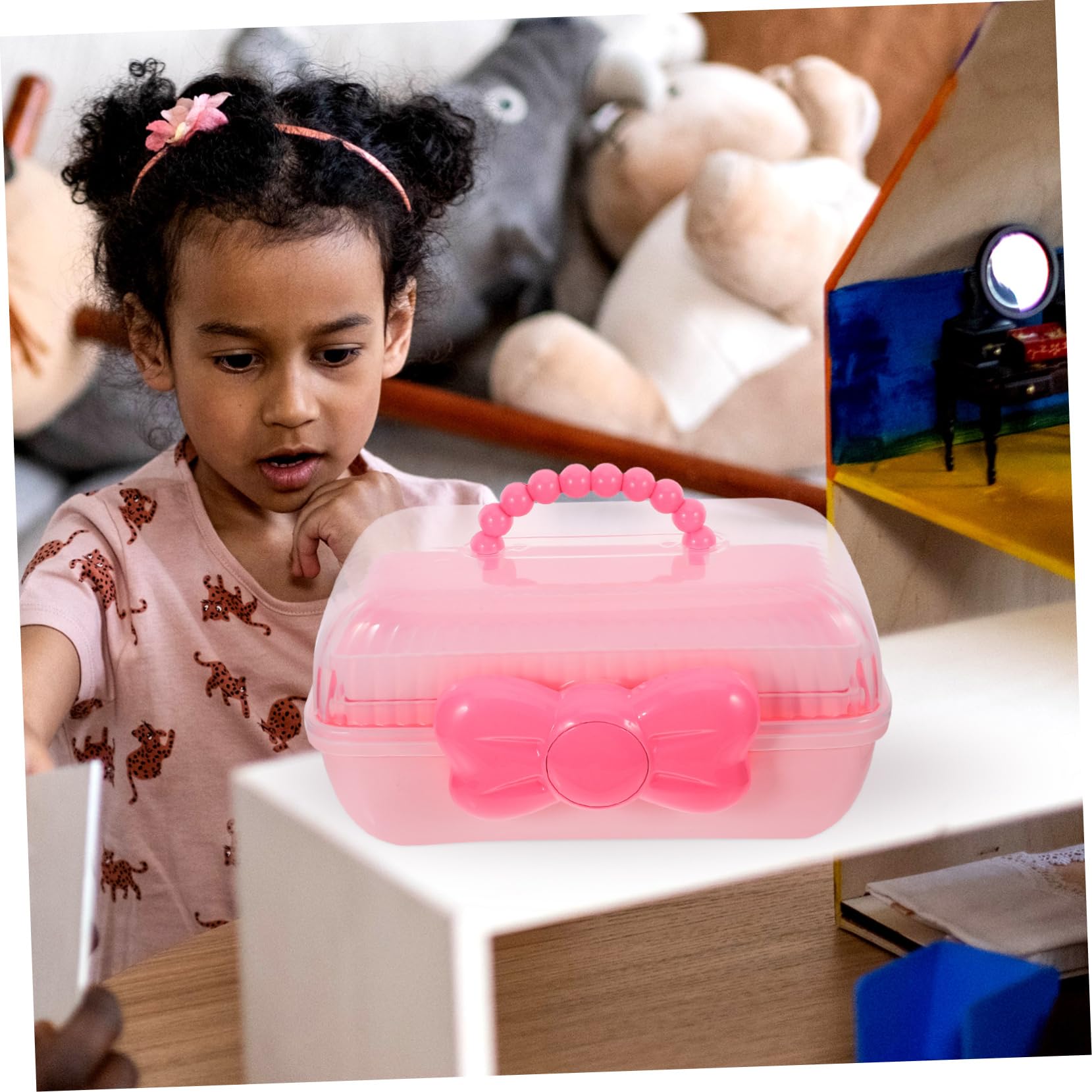 IMIKEYA Aufbewahrungsbox für Haaraccessoires Tragetasche für Schmuck Schreibtisch-organizer Platz für Haarschmuck Reisegeeignet Haltbares Material Ordnung für Schminktisch