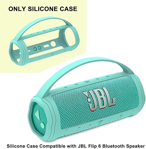 Miniatura 30 de JCHPINE Funda de silicona para altavoz Bluetooth portátil JBL Flip 6, soporte de transporte protector para accesorios de altavoces JBL Flip 6