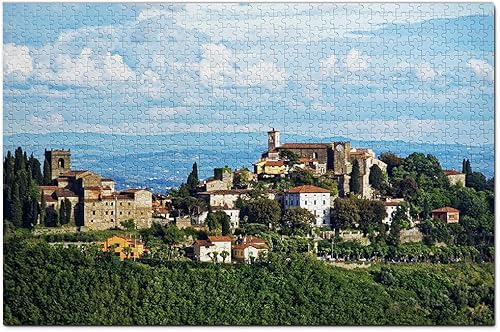 Montecatini - Rompecabezas de madera (1000 piezas), diseño de recuerdo de viaje