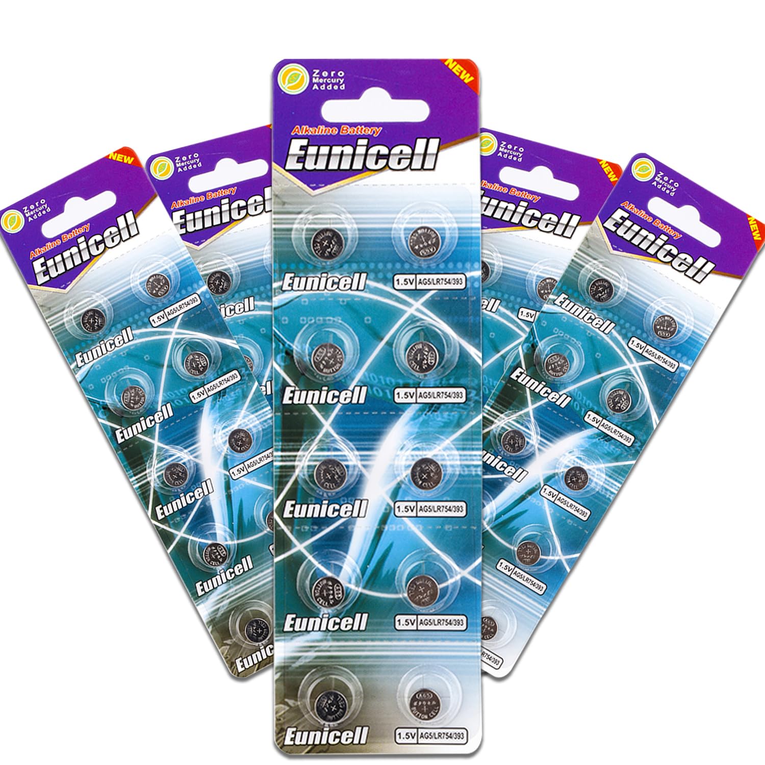 Pack of 10 - LR920/AG6 Eunicell 1.5V Button Coin Cell Alkaline Batteries - Suitable for use in LED lights, Digital Voice Recorders, Toys, Blood Glucose, Cholesterol Testing, Meters, Toys — view 37